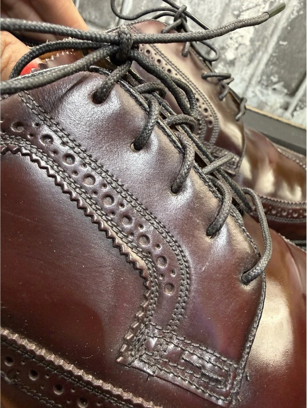 Vtg 1960s Florsheim Imperial 93605 Shell Cordovan Longwing 10.5 3E Green Lab